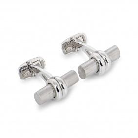 White Gold T-bar Cufflinks